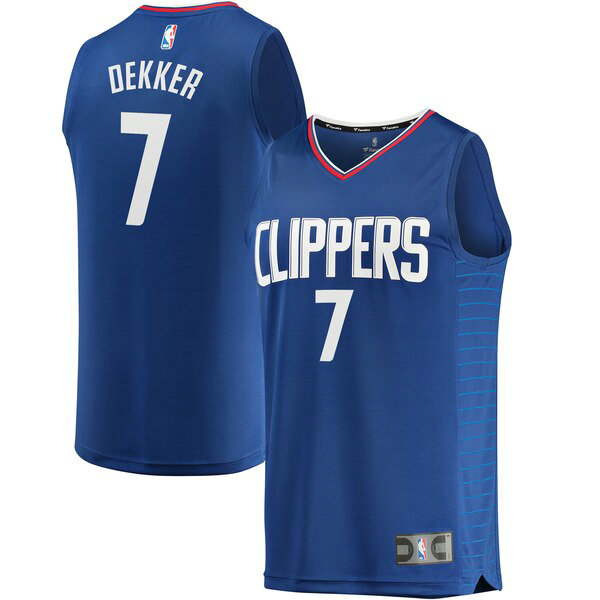 Maillot nba Los Angeles Clippers Icon Edition Homme Sam Dekker 7 Bleu
